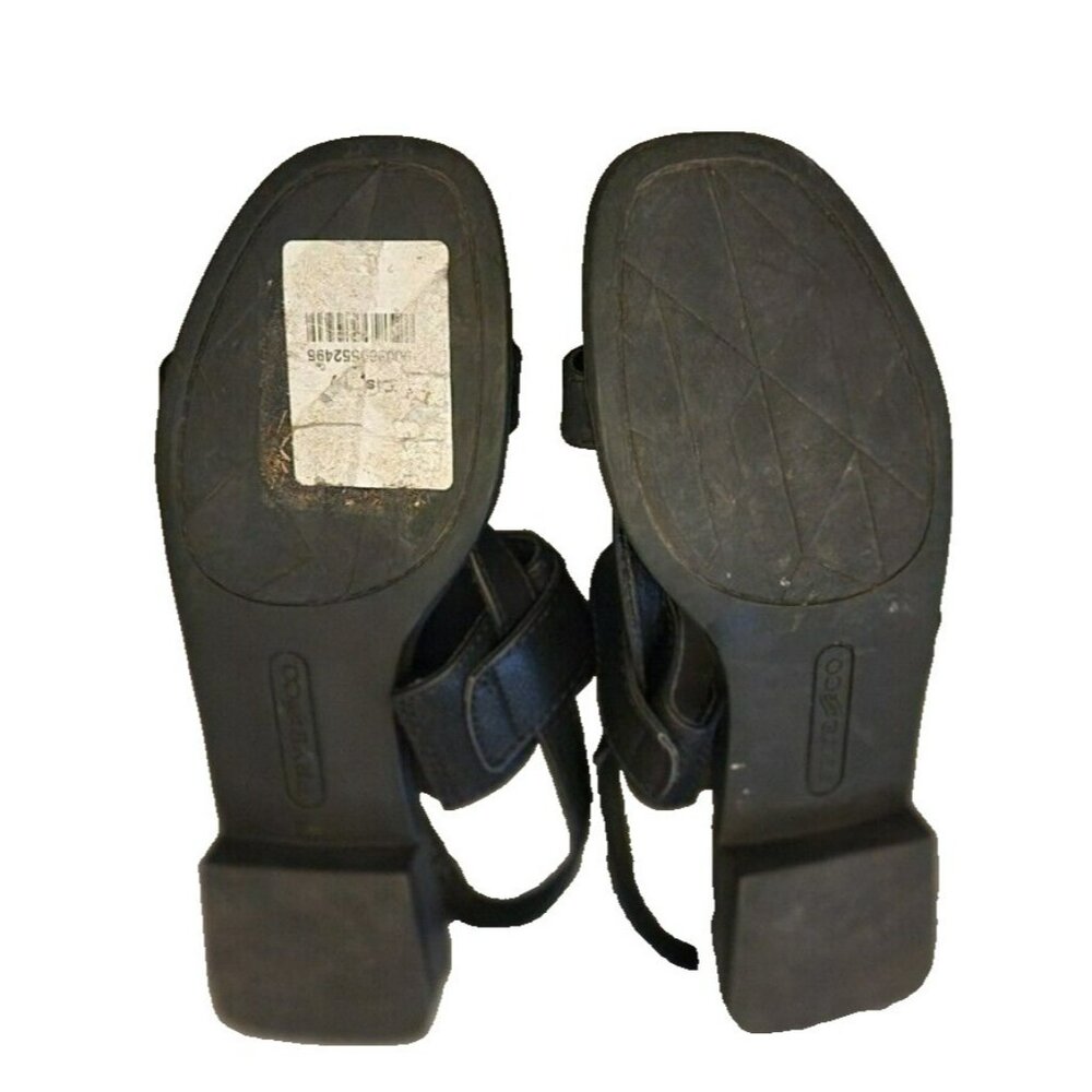 Frye and Co. Cassia Flat Sandals Black Adjustable Strap Size 6 M - Picture 4 of 9